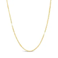 10K Yellow Gold 18" 1.0mm Diamond Cut Faceted Chain