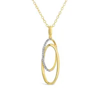 10K Yellow Gold 0.10CTW Diamond Loop Pendant