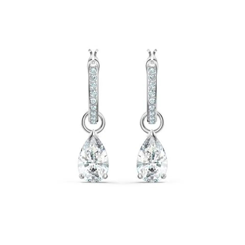 Swarovski Attract Mini Hoop Pear Earrings