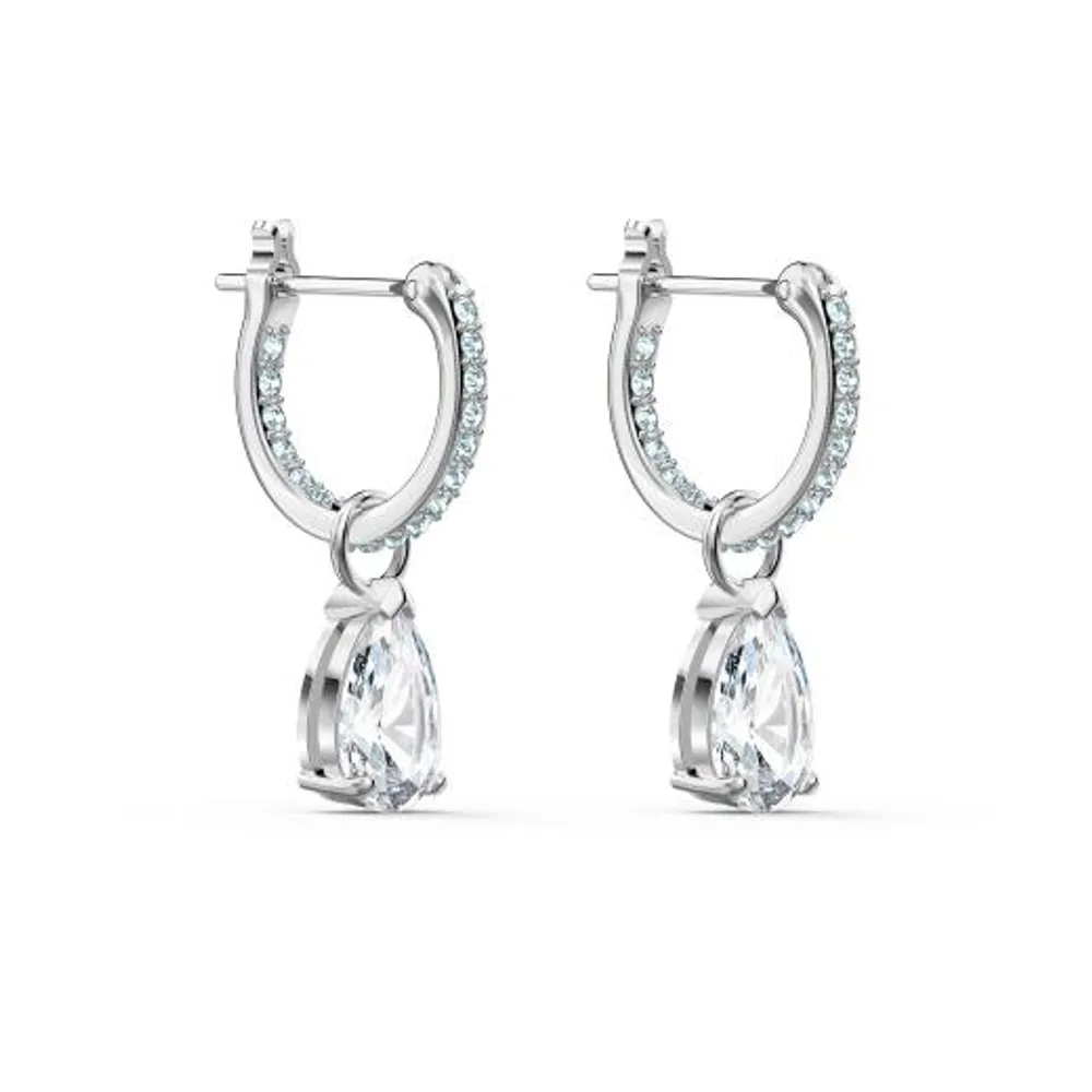 Swarovski Attract Mini Hoop Pear Earrings