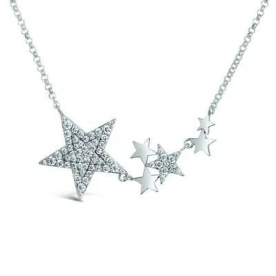 Sterling Silver Cubic Zirconia Star Pendant