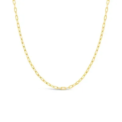 10K Yellow Gold 18" 1.4mm Diamond Cut Oval Cable Chain