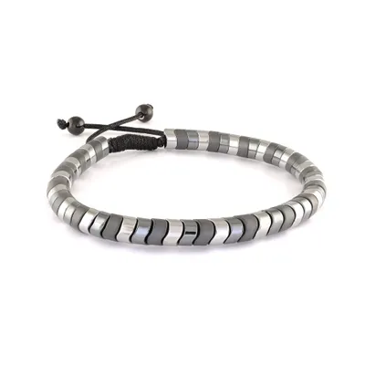 Stainless Steel Hematite Bead Bracelet