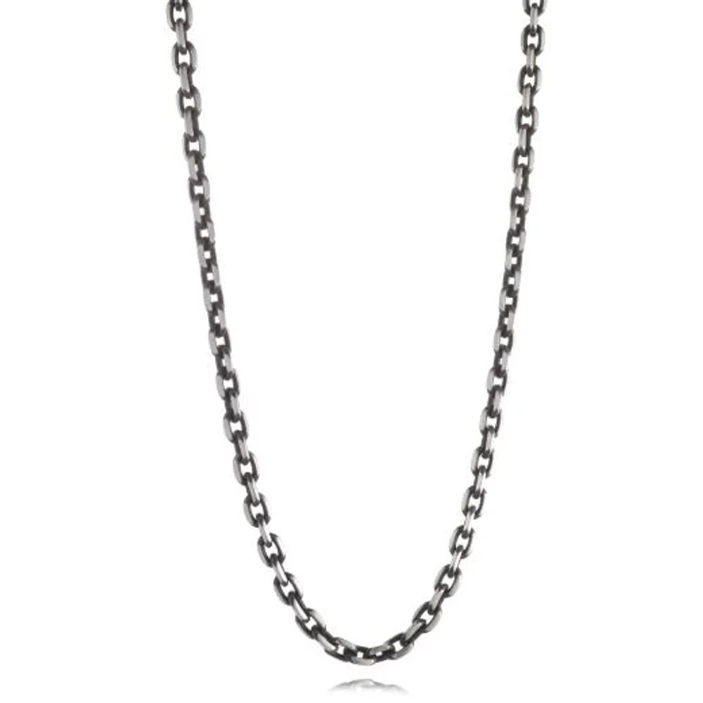 Stainless Steel Matte Oval Link 24" Chain