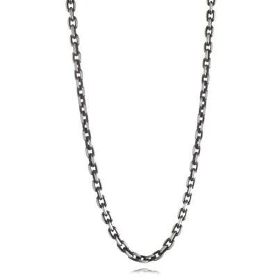 Stainless Steel Matte Oval Link 24" Chain