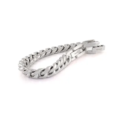 Stainless Steel Rev Polished 8+.5" Curb Bracelet
