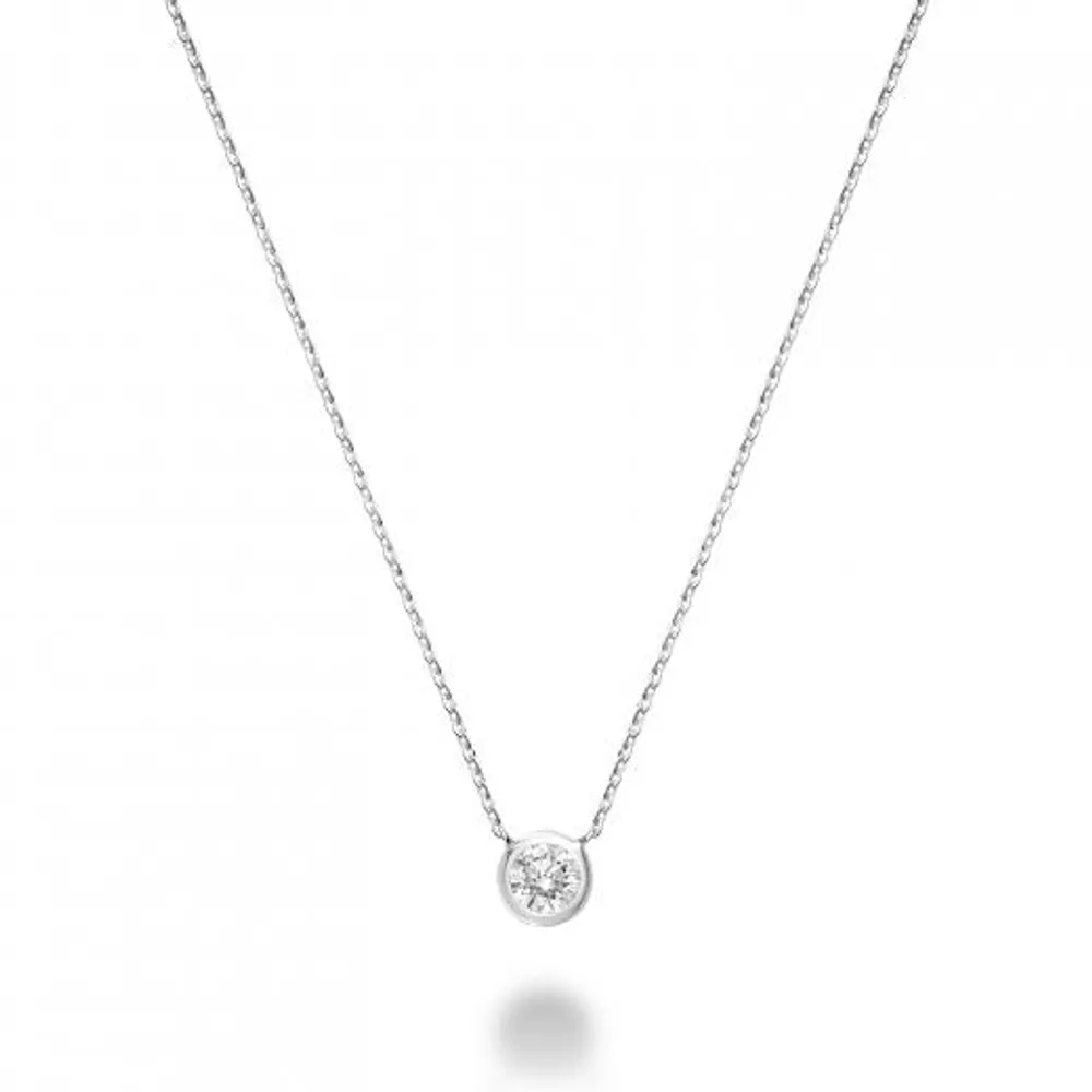 Les Bijoux 10K White Gold 0.13CTW Diamond Necklace