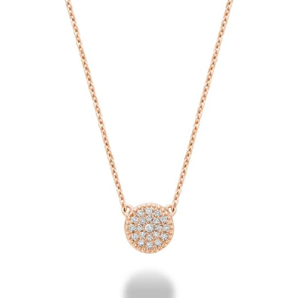 10K Rose Gold 0.07CTW Diamond Pendant