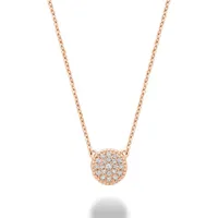 10K Rose Gold 0.07CTW Diamond Pendant