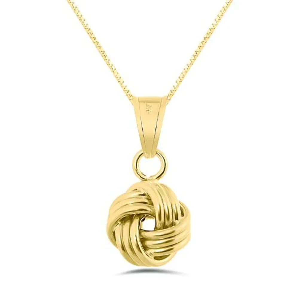 10K Gold 18" Love Knot Necklace