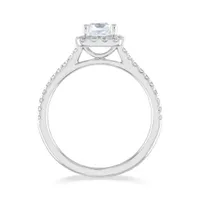 Diamond Revelations 14K White Gold 1.06CTW Cushion Shape Ring