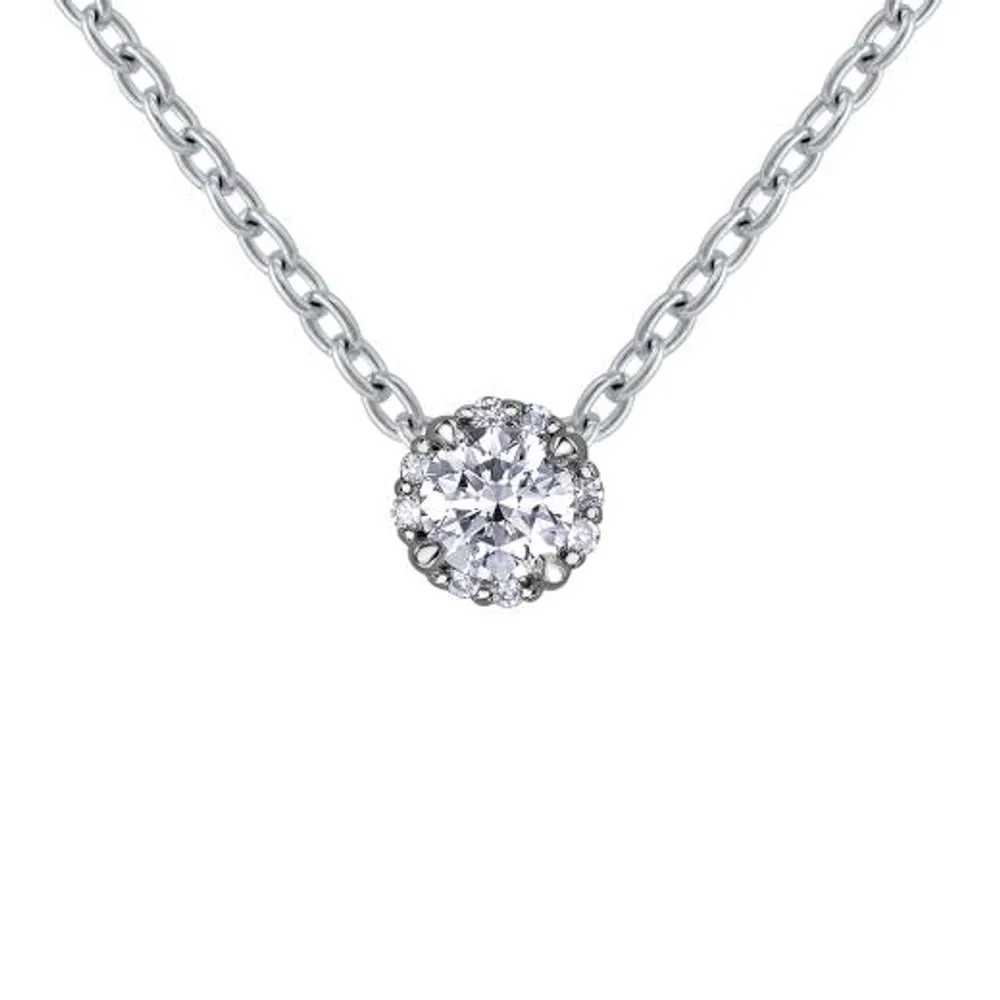 Glacier Fire 10K White Gold 0.20CTW Diamond Necklace