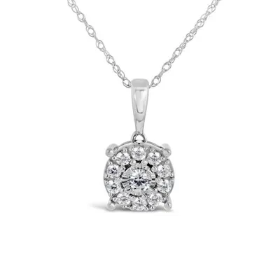 10K White Gold 0.25CTW Diamond Pendant