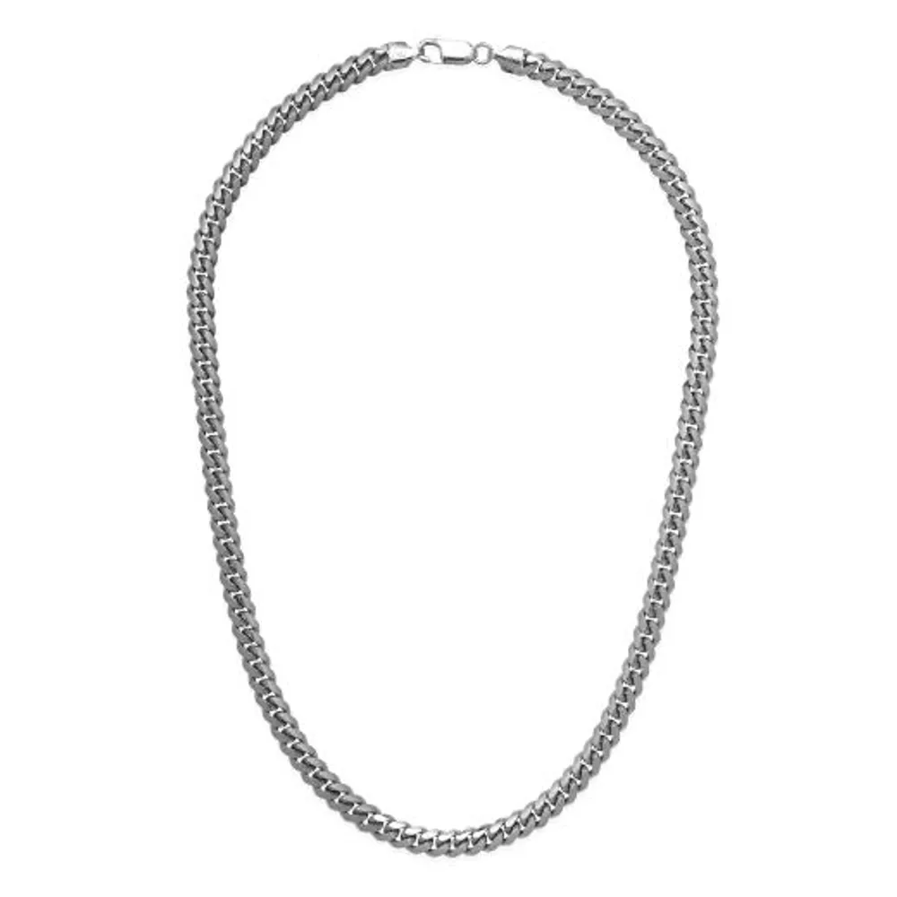 Sterling Silver 24"6.3mm Miami Cuban Chain