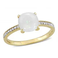 Julianna B 10K Yellow Gold Opal & Diamond Ring