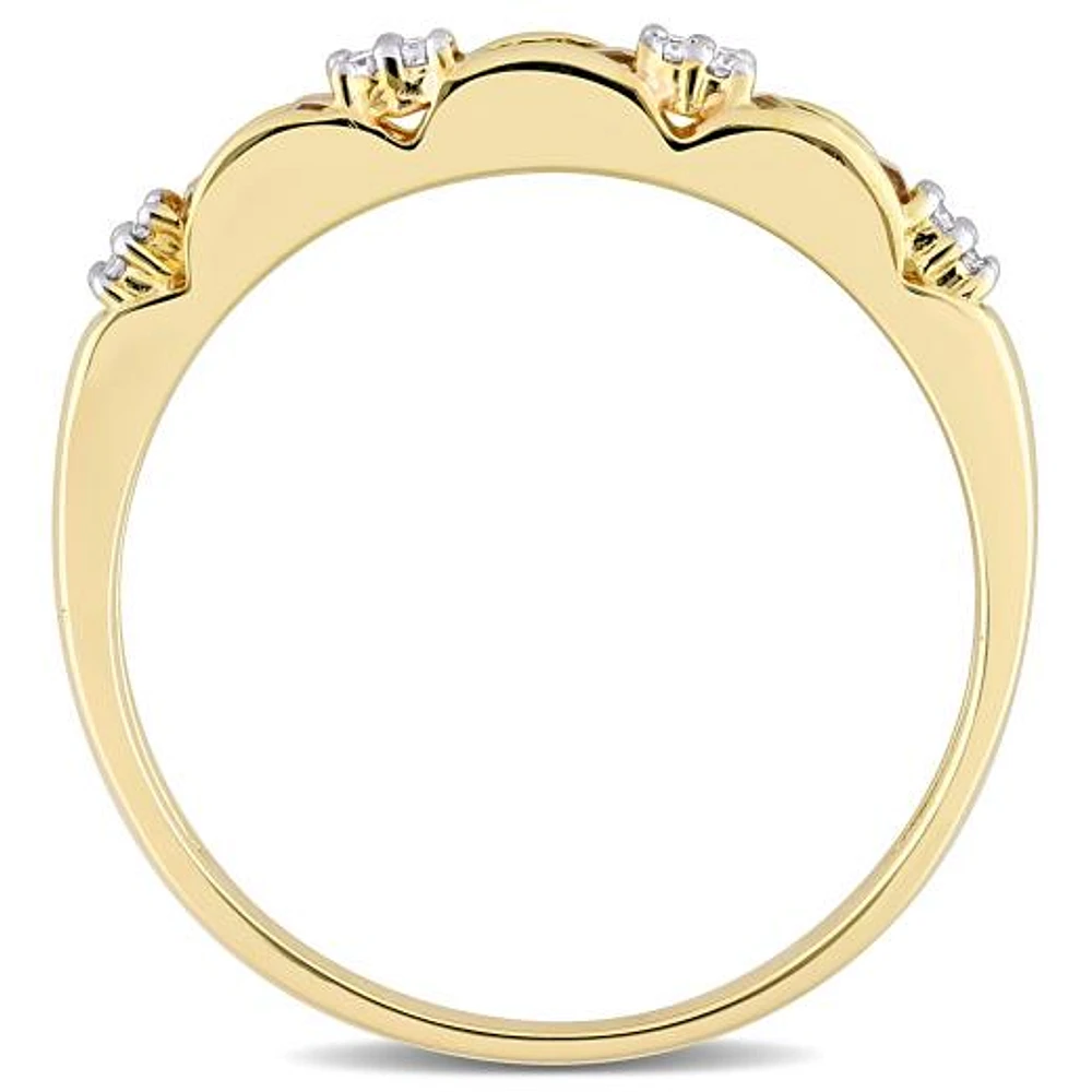 Julianna B 10K Yellow Gold Citrine & Diamond Ring