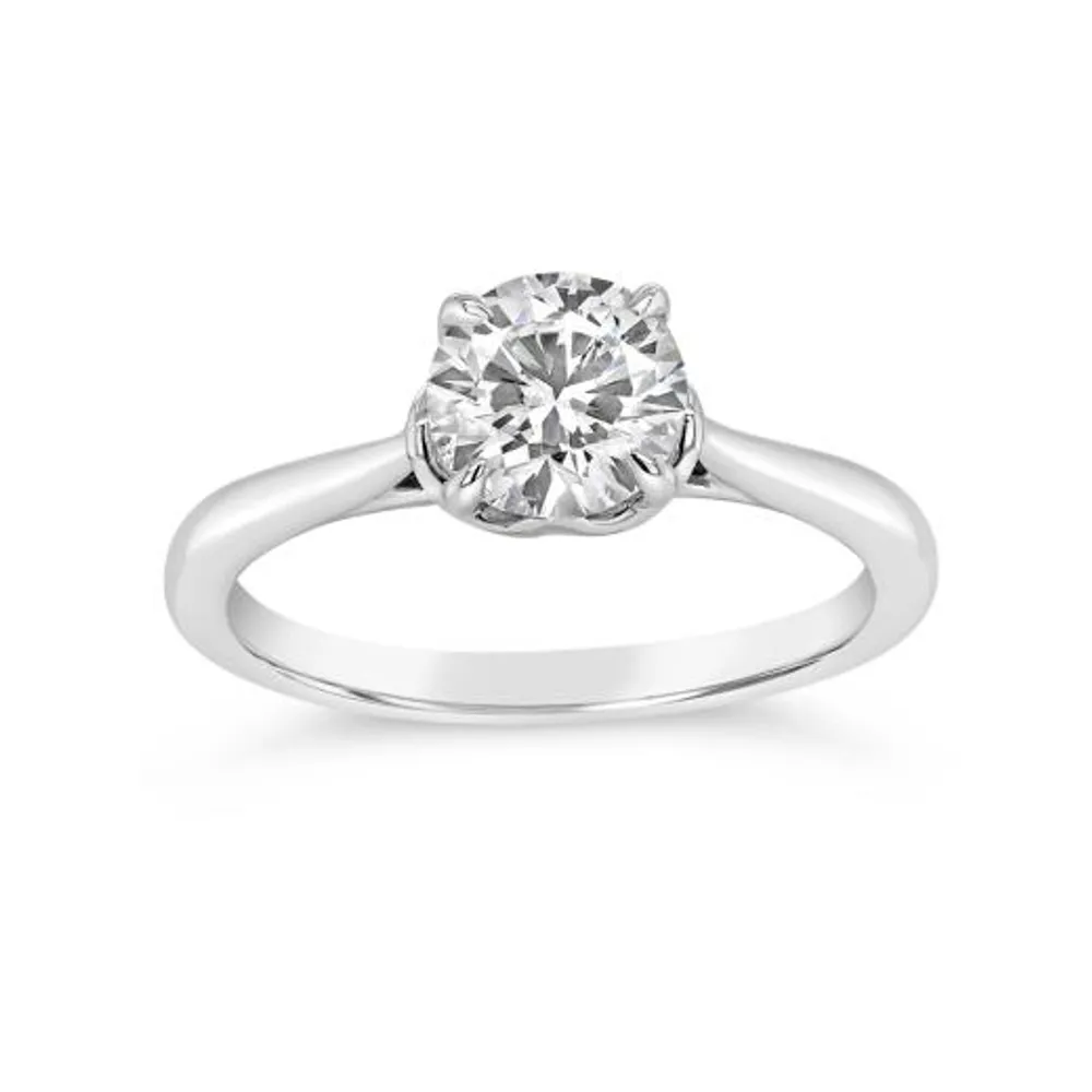 14K Gold Lab Grown 1.00CT Diamond Solitaire Ring