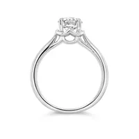 14K White Gold Lab Grown 1.00CT Diamond Solitaire Ring