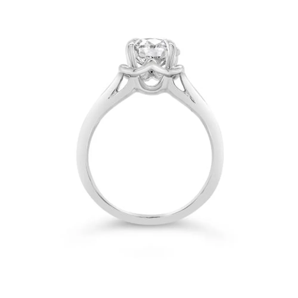 14K White Gold Lab Grown 2.00CT Diamond Solitaire Ring