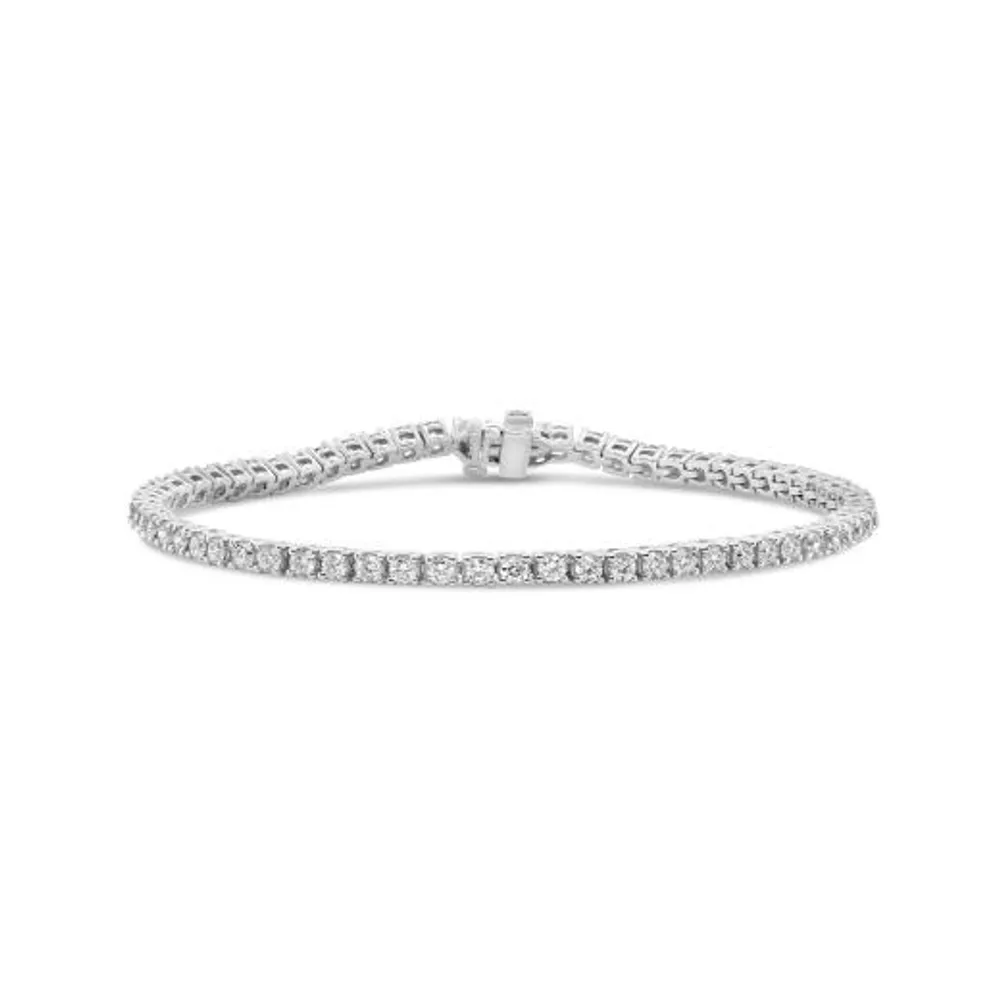 14K White Gold Lab Grown 3.00CTW Diamond Bracelet