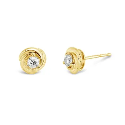 10K Yellow Gold 0.23CTW Diamond Studs