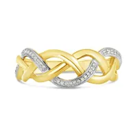 10K Yellow Gold 0.06CTW Diamond Fashion Ring