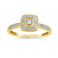 10K Yellow Gold 0.16CTW Diamond Promise Ring