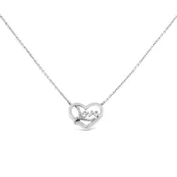 Diamond Addiction Sterling Silver 0.02CTW Heart Love Pendant