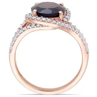 Julianna B 14K Rose Gold Garnet & 0.48CTW Diamond Ring