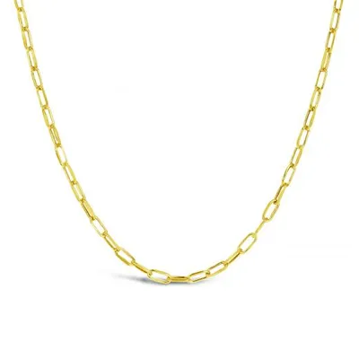 10K Yellow Gold 20" 2.4mm Paper Clip Chain