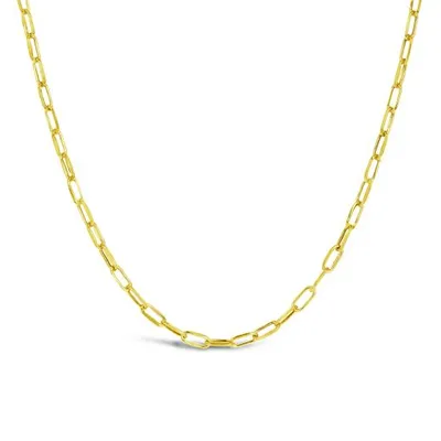 10K Yellow Gold 24" 2.4mm Paper Clip Chain