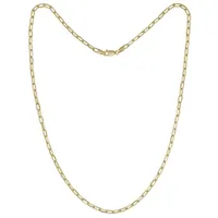 10K Yellow Gold 24" 3.2mm Paper Clip Chain