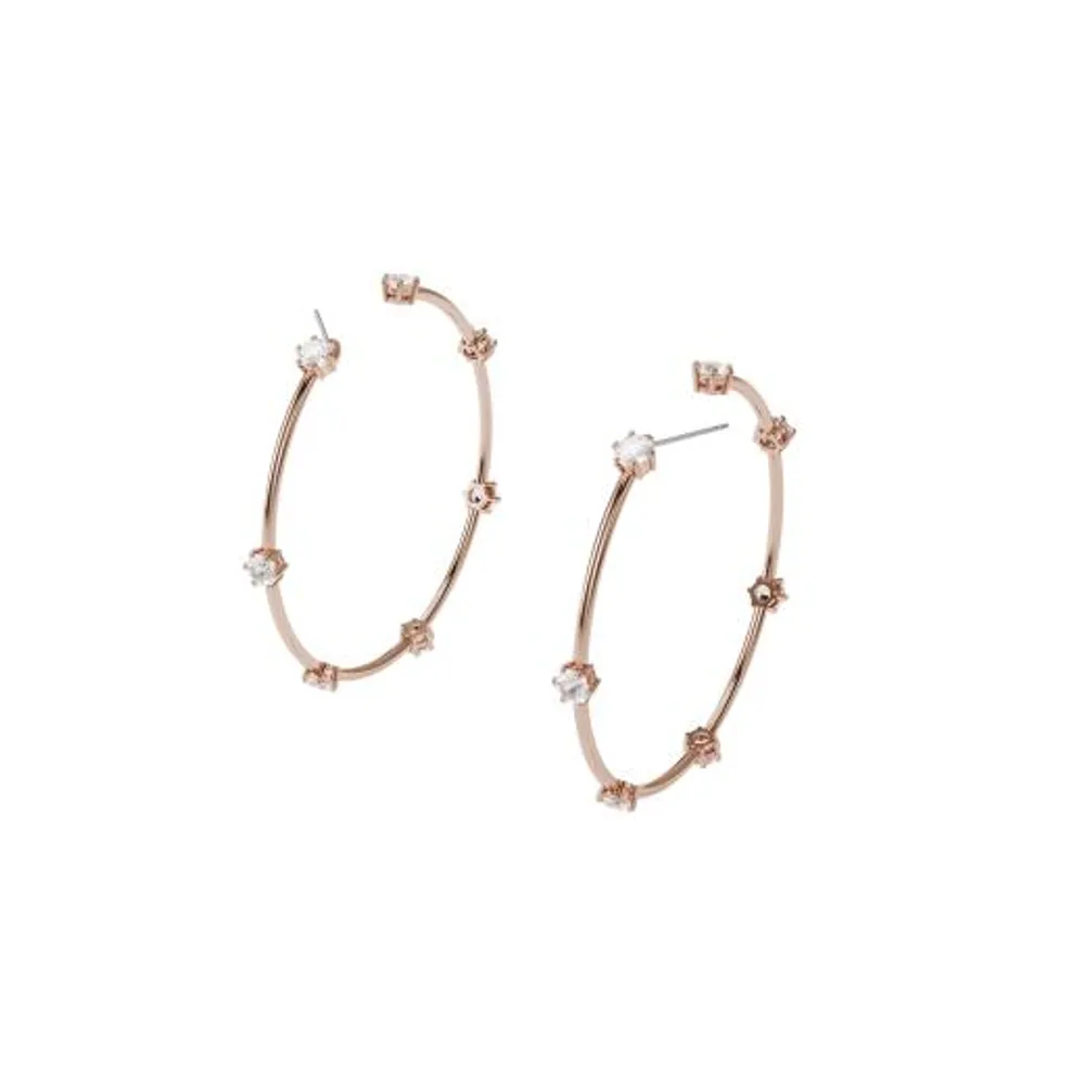 Swarovski Constella Rose Gold-Tone Hoops