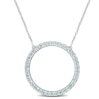 Julianna B 10K White Gold Aquamarine Pendant