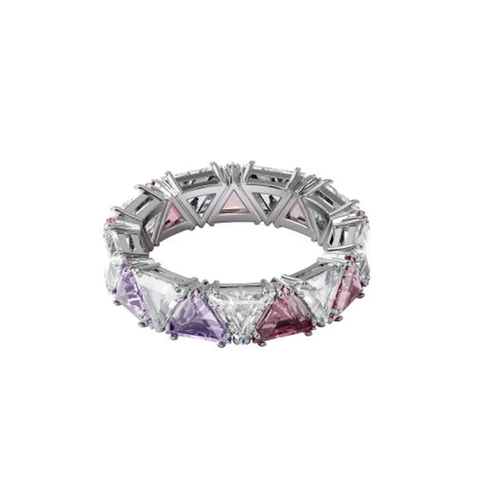 Swarovski Millenia Purple Triangle Cocktail Ring