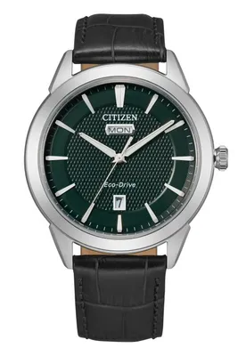 Citizen Men's Corso Black Leather Watch