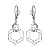 Elle Lattice Hexagon Earrings