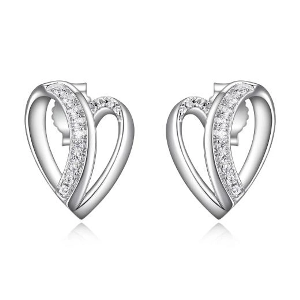 ELLE Amour Overlap Heart Earrings