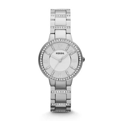 Fossil Women's Virginia Silver-Tone Stainless Steel Watch