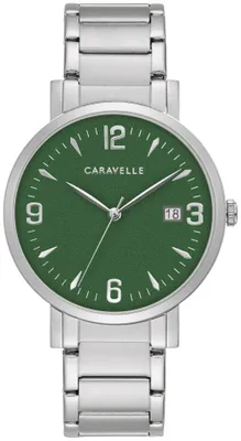 Caravelle Men's Dress Retro Green Dial Watch