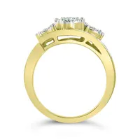 10K Yellow & White Gold 1.00CTW Multi-Stone Diamond Ring