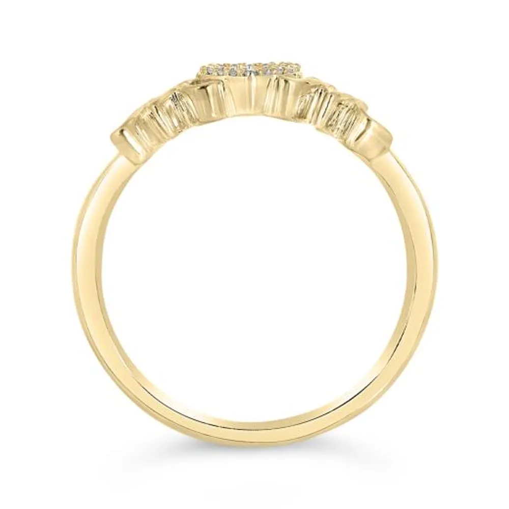 10K Yellow Gold 0.04CTW Diamond Mom Ring