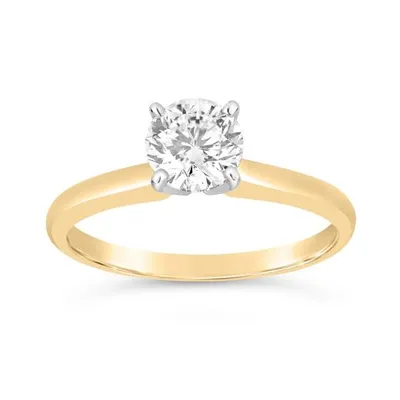 14K Yellow Gold Melody 1.00CT Solitaire Ring