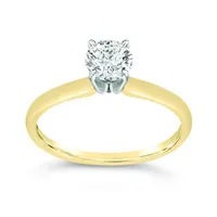 14K Yellow Gold Melody 0.50CT Solitaire Ring