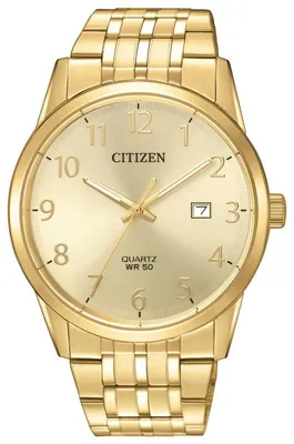 Citizen Quartz Men's Analog Champagne Dial Watch