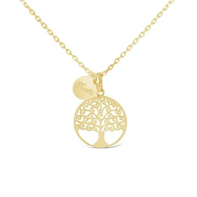 10K Yellow Gold 17.75" Tree of Life Necklace