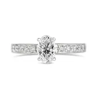 Diamond Revelations 14K White Gold Oval Bridal Ring 1.00CTW I1/I