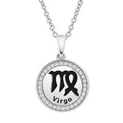 Sterling Silver Virgo 0.10CTW Diamond Pendant