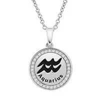 Sterling Silver Aquarius 0.10CTW Diamond Pendant