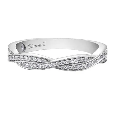 Charmed By Richard Calder 14K White Gold 0.21CTW Diamond Wedding Band
